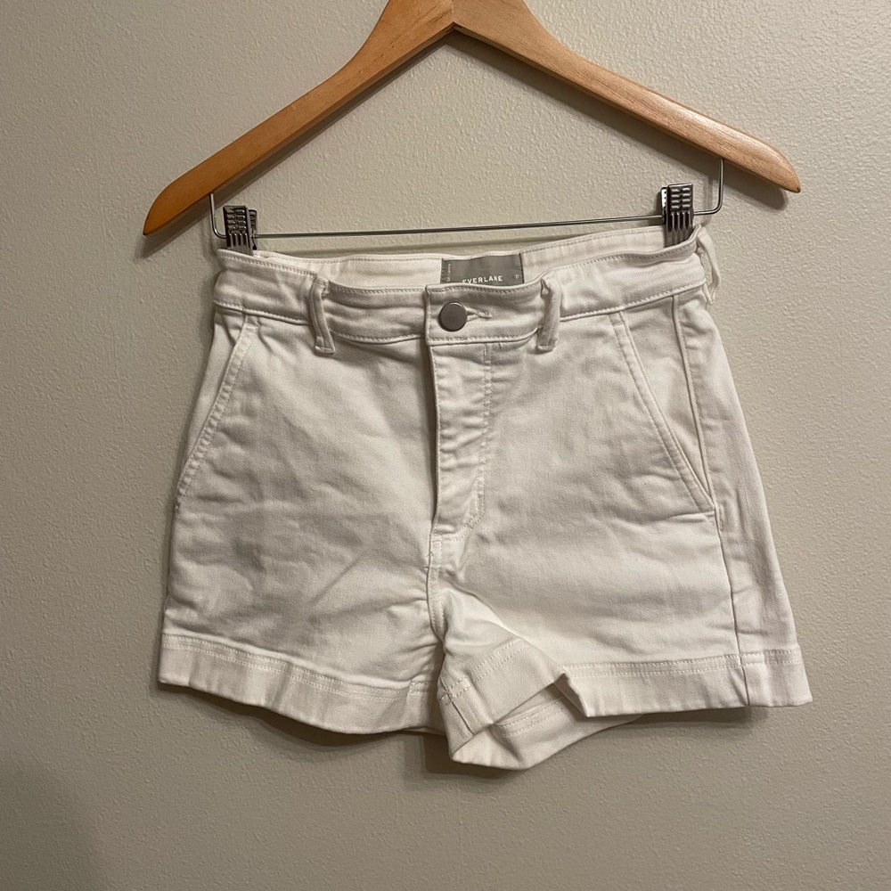 White everlane shorts
